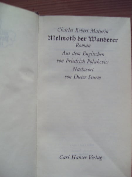 Friedrich Polakovics Melmoth, der Wanderer: Roman
