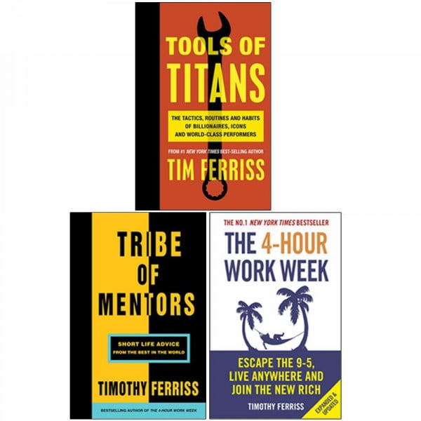 Timothy Ferriss Timothy Ferriss 3-Bücher-Sammlungsset (Tools of Titans, Tribe of Mentors, The 4-Hour Work Week)