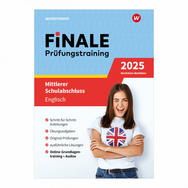 Adams, Gerhard FiNALE - Prüfungstraining Mittlerer Schulabschluss Nordrhein-Westfalen: Englisch 2025 Arbeitsbuch mit Lösungsheft und Audio-Dateien