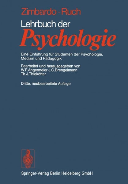 Angermeier, W.F. Lehrbuch der Psychologie: Eine Einführung für Studenten der Psychologie, Medizin und Pädagogik