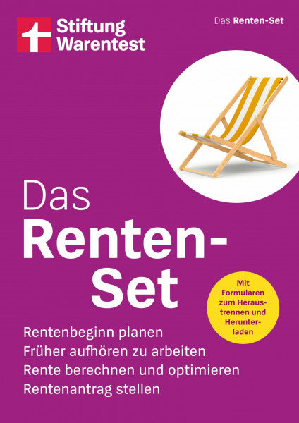 Krempel, Annika Das Renten-Set - Finanztest Rentenberatung: Rentenbeginn planen, Früher aufhören zu arbeiten, Rente berechnen und optimieren, Rentenantrag stellen | Mit Formularen zum Heraustrennen und Herunterladen