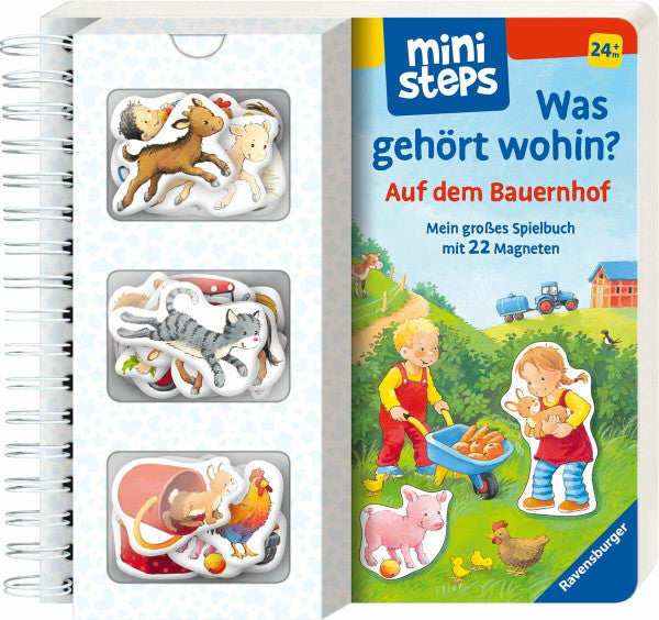 Senner, Katja ministeps: Was gehört wohin? Auf dem Bauernhof; Magnetbuch ab 2 Jahren, Kinderbuch: Mein großes Spielbuch mit 22 Magneten. Ab 24 Monaten