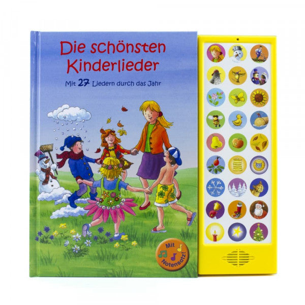 Phoenix International Publications Germany GmbH 27-Button Soundbuch - Die schönsten Kinderlieder zum Mitsingen - Mit 27 Liedern durch das Jahr Hardcover-Buch mit Noten - Liederbuch: mit 27 bekannten Kinderliedern