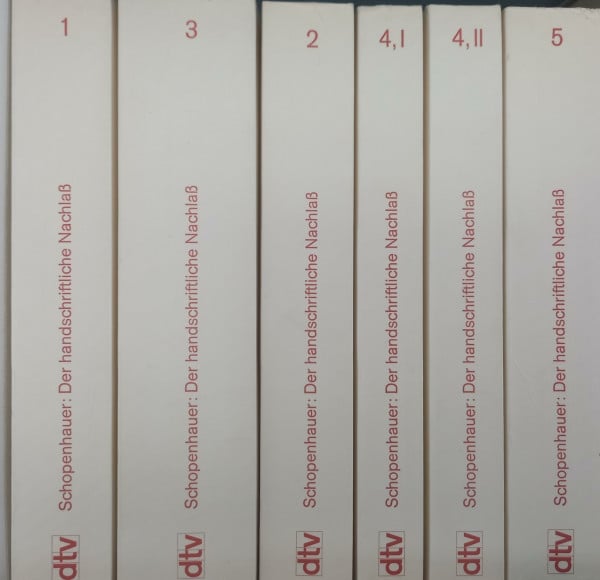 Arthur Schopenhauer Der handschriftliche Nachlaß in 5 Bänden
