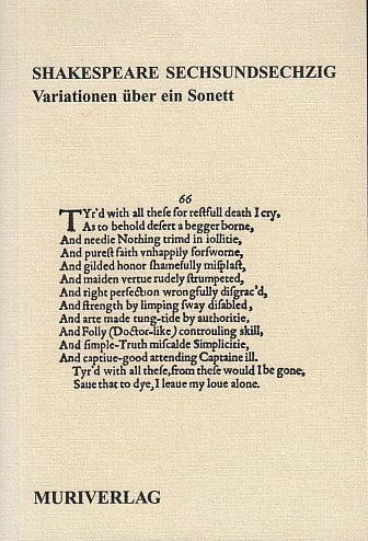 Erckenbrecht, Ulrich Shakespeare Sechsundsechzig: Variationen über ein Sonett