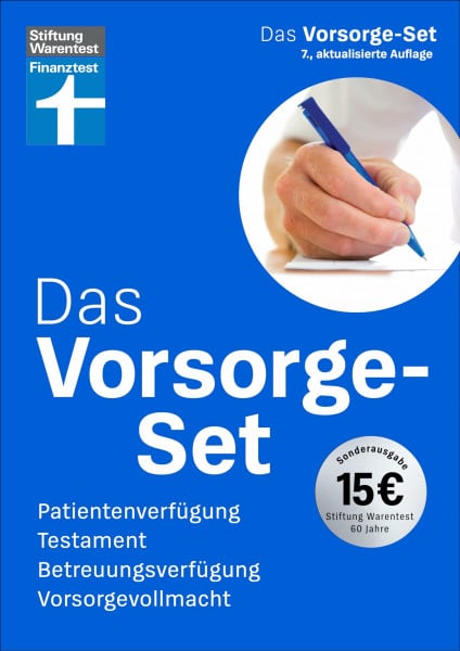 Stiftung Warentest Das Vorsorge-Set: Patientenverfügung, Testament, Betreuungsverfügung, Vorsorgevollmacht