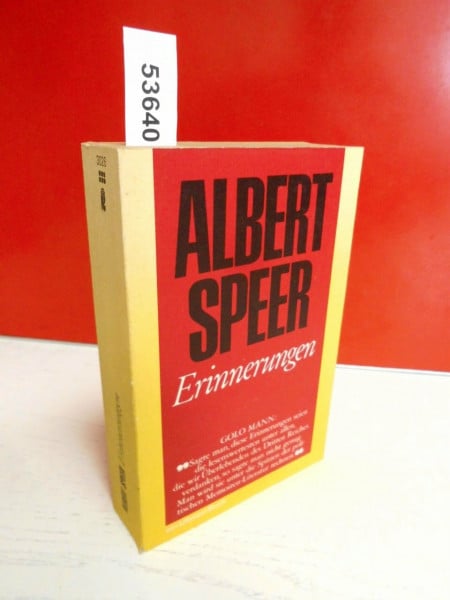 Speer, Albert Erinnerungen