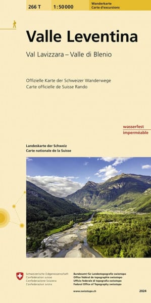 Bundesamt für Landestopografie swisstopo 266T Valle Leventina Wanderkarte: Val Lavizzara - Valle di Blenio (Wanderkarten 1:50 000)