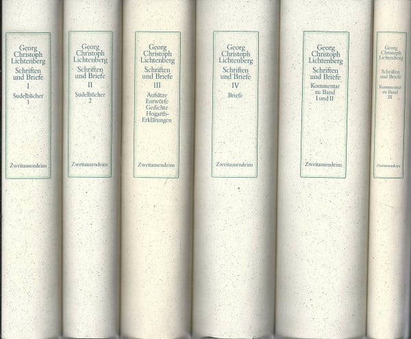 Georg Christoph Lichtenberg Schriften und Briefe, 6 Bände