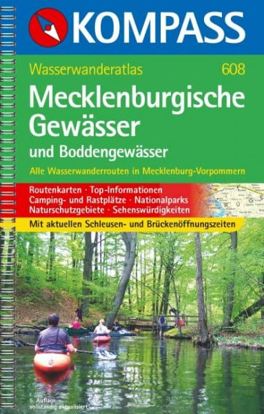 (WASSERATLAS) KOMPASS, 608 Mecklenburgische Gewässer und Boddengewässer: KOMPASS-Wasserwanderatlas. (KOMPASS Großes Wanderbuch, Band 608)