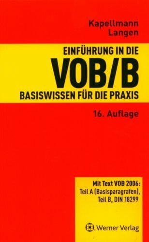 Langen, Werner Einführung in die VOB/B