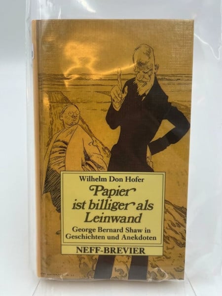 Wilhelm Don Hofer Papier ist billiger als Leinwand