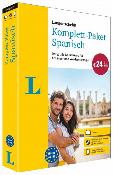 Langenscheidt bei PONS Langenscheidt Komplett-Paket Spanisch: Sprachkurs zum Spanisch lernen für Anfänger und Wiedereinsteiger mit 2 Büchern, 7 CDs, Download und Vokabeltrainer-App