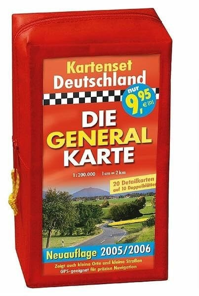 MARCO, POLO Die Generalkarte Deutschland Pocket 1:200 000 in Kartentasche, Alle 20 Blätter der Generalkarte auf 10 Doppelblättern