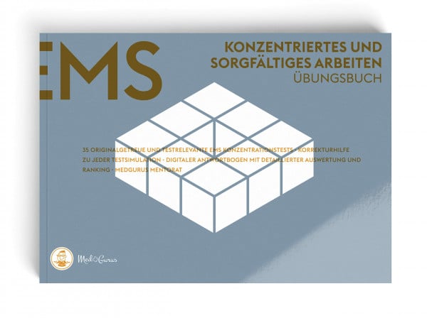 MedGurus EMS Vorbereitung 2023 | Konzentriertes und sorgfältiges Arbeiten | Übungsbuch zur Vorbereitung auf den Medizinertest in der Schweiz
