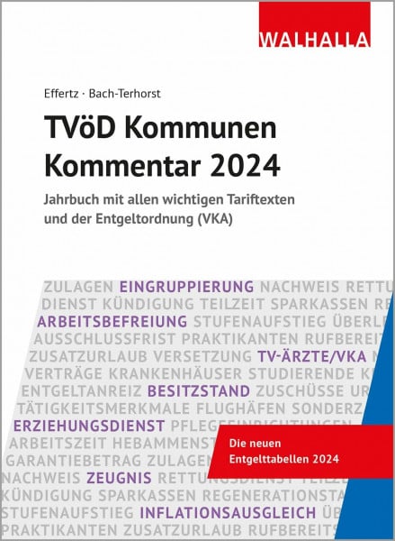 Terhorst, Andreas TVöD Kommunen Kommentar 2024: Jahrbuch mit allen wichtigen Tariftexten und der Entgeltordnung (VKA)