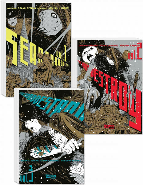 Tezuka, Osamu Search And Destroy Komplettpack 1-3: Die komplette Mangaserie: Sci-Fi-Thriller ab 16 über einen Cyborg auf Rachefeldzug