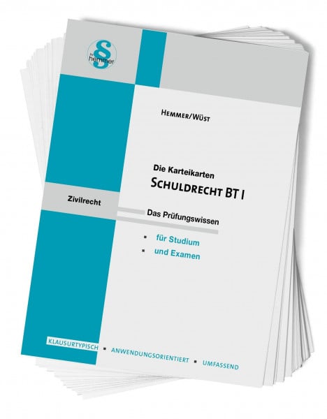 Hemmer, Edmund 32200 - Karten Schuldrecht BT I: Das Prüfungswissen für Studium und Examen (Karteikarten - Zivilrecht)
