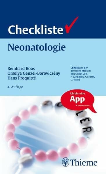 Proquitté, Hans Checkliste Neonatologie: Inklusive App (Reihe, CHECKLISTEN MEDIZIN)