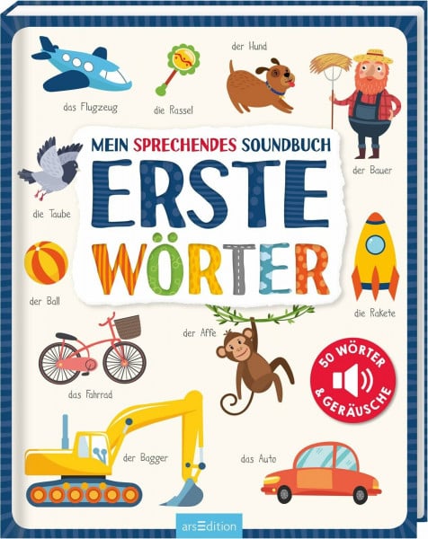 Züchner, Lucca Mein sprechendes Soundbuch – Erste Wörter: 50 Wörter & Geräusche | Hochwertiges Soundbuch mit gesprochenen Wörtern und dazugehörigen Sounds für Kinder ab 24 Monaten (Mein großes Geräuschebuch)