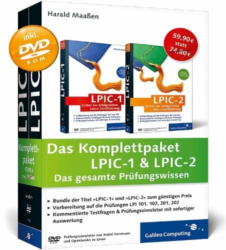 Maaßen, Harald Das Komplettpaket LPIC-1 & LPIC-2: Das gesamte Prüfungswissen (Galileo Computing)