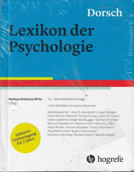 Wirtz, Markus Antonius Dorsch - Lexikon der Psychologie: 12.500 Stichwörter, 1200 Topstichwörter. Inklusive Onlinezugang